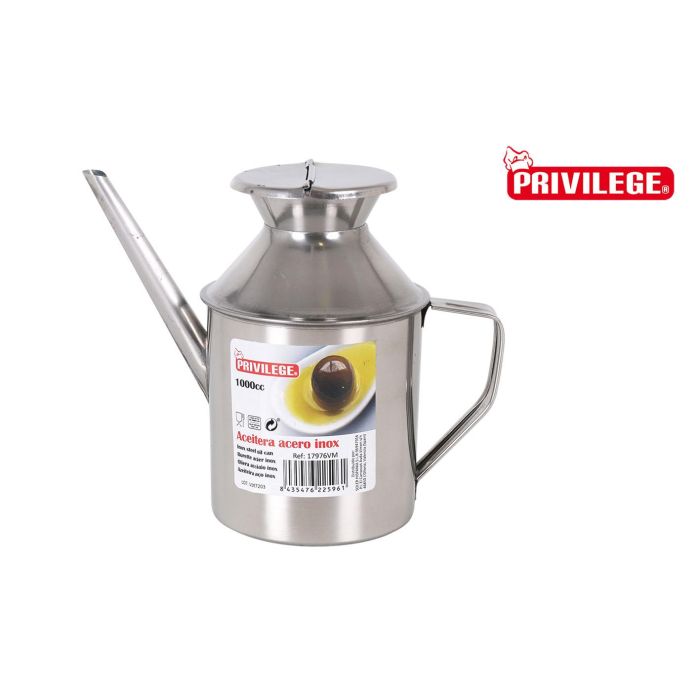 Aceitera de acero inoxidable 1000 cc Quttin Privilege (12 Unidades) Aceitera de acero inoxidable 1000 cc Quttin Privilege (12 Unidades)