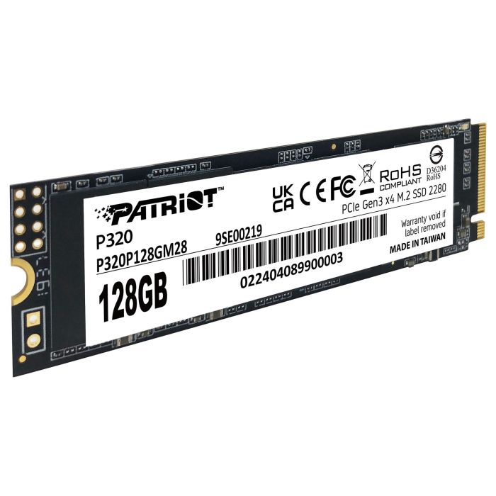 Patriot PE995 Disco Duro Sólido SSD M.2 128GB PCIe 3.0 NVMe 1600MB/s Lectura / 1000MB/s Escritura 2