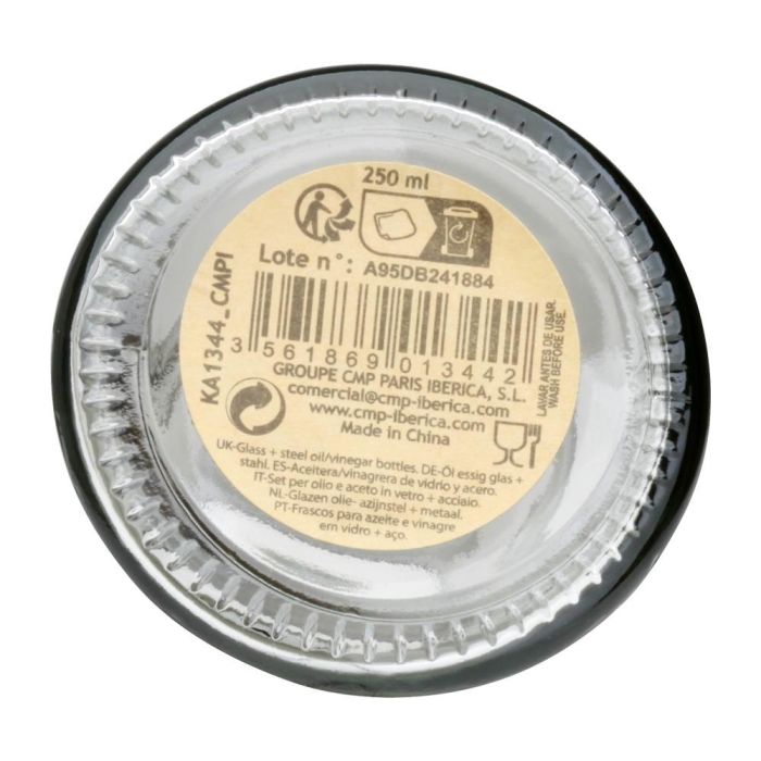 Cook Concept Aceitera o Vinagrera Industriel Cristal y Acero Inoxidable Altura 25 cm 5