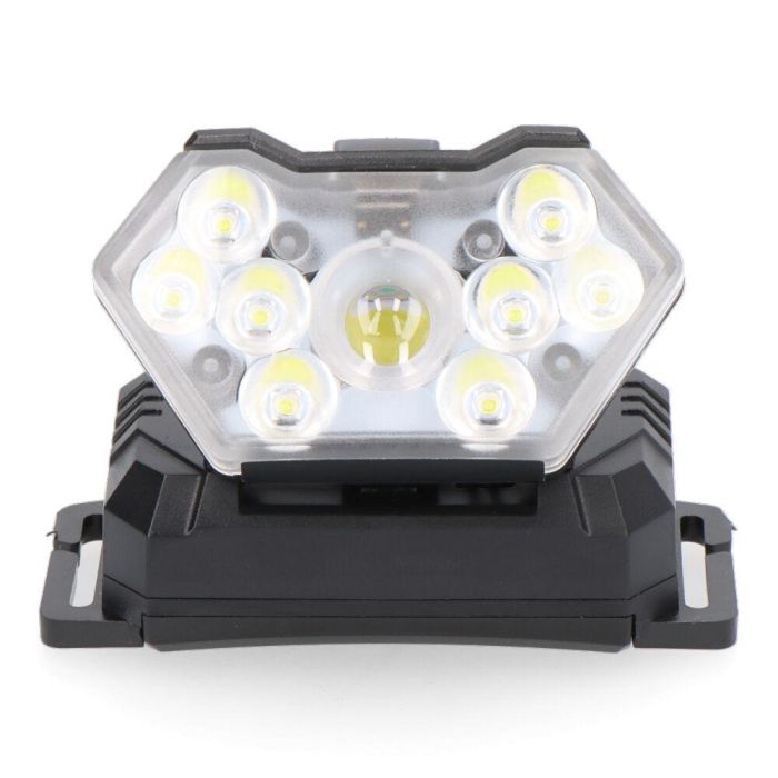 Edm Linterna de cabeza inclinable 60° LED 5W y SMD 8x1W, 3 modos de luz, IP30 2