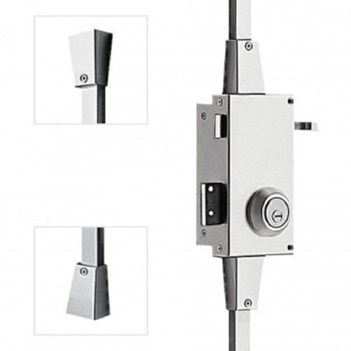 Tesa Ts30T6Iac Cerradura Seguridad Sobreponer 3 Puntos Bombillo T-60, Mano Izquierda, Escudo ESTS Antitaladro, Plateada