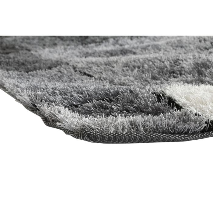 DKD Home Decor Alfombra Moderna Poliéster Gris Blanco Patrón Cuadrados 230x160 cm 2 cm Grosor 1700 gsm 2 DKD Home Decor Alfombra Moderna Poliéster Gris Blanco Patrón Cuadrados 230x160 cm 2 cm Grosor 1700 gsm 2