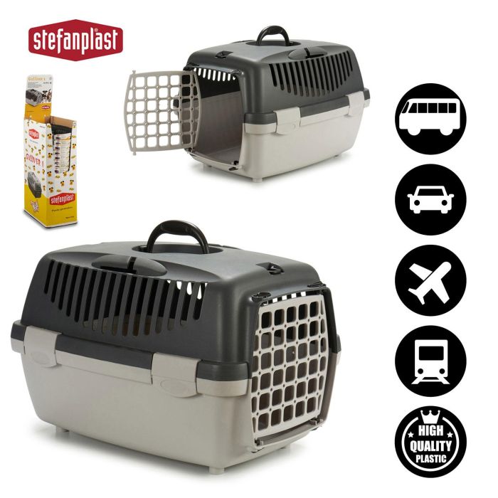 Transportín Plástico Gris Stefanplast 33x30x47 cm - Antracita/Gris Claro (18 Unidades) 3 Transportín Plástico Gris Stefanplast 33x30x47 cm - Antracita/Gris Claro (18 Unidades) 3