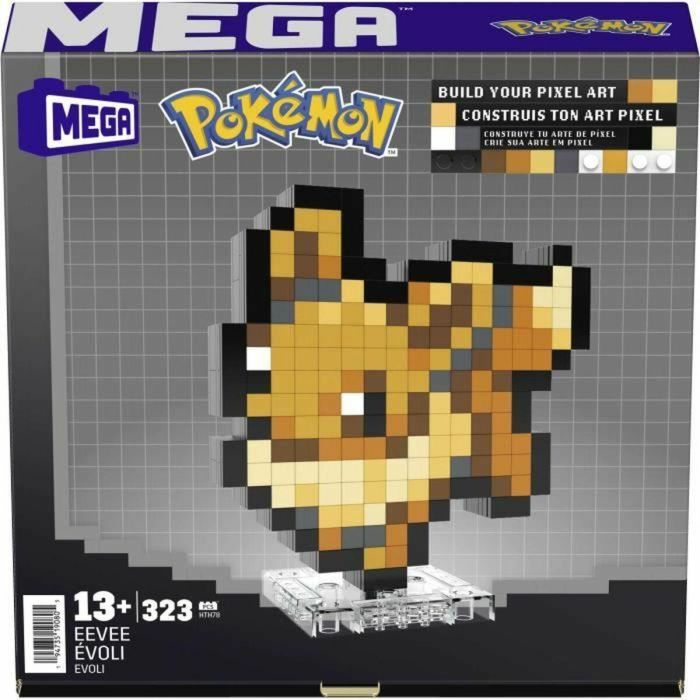 Mega-Pokémon-Eevee-Retro Pixel Art Juego de construcción de 323 piezas - MEGA Pokémon - HTH78 5