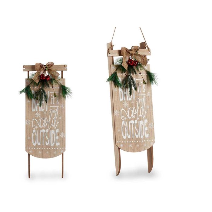 Cartel Trineo Outside 60 cm Madera Krist+ - MDF 20x5x69 cm, Colores Beige, Blanco, Verde (6 Unidades) Cartel Trineo Outside 60 cm Madera Krist+ - MDF 20x5x69 cm, Colores Beige, Blanco, Verde (6 Unidades)