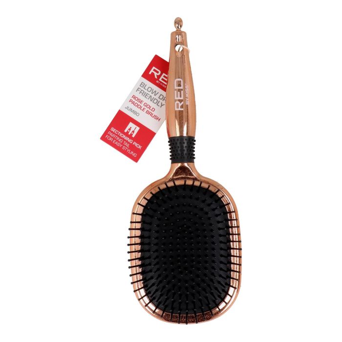 Red Kiss Rose Gold Paddle Brush Jumbo