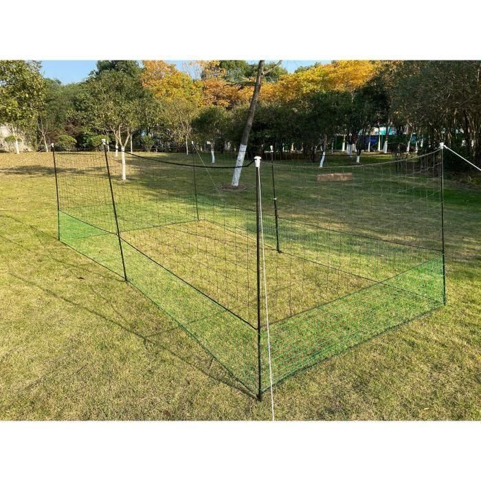 Kit de red para cercas de pollos ZOLUX - 12 m x 125 cm - Postes en forma de H - Puerta de acceso - Estacas para carpa incluidas 2 Kit de red para cercas de pollos ZOLUX - 12 m x 125 cm - Postes en forma de H - Puerta de acceso - Estacas para carpa incluidas 2