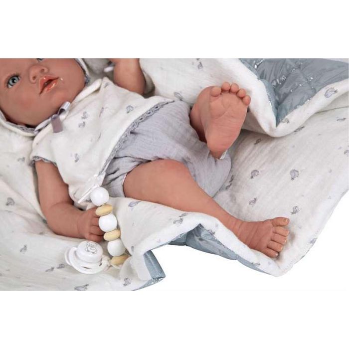 Muñeca reborn arias 38 cm borja gris c/manta (cuerpo vinyl, sexo niño) 19 Muñeca reborn arias 38 cm borja gris c/manta (cuerpo vinyl, sexo niño) 19