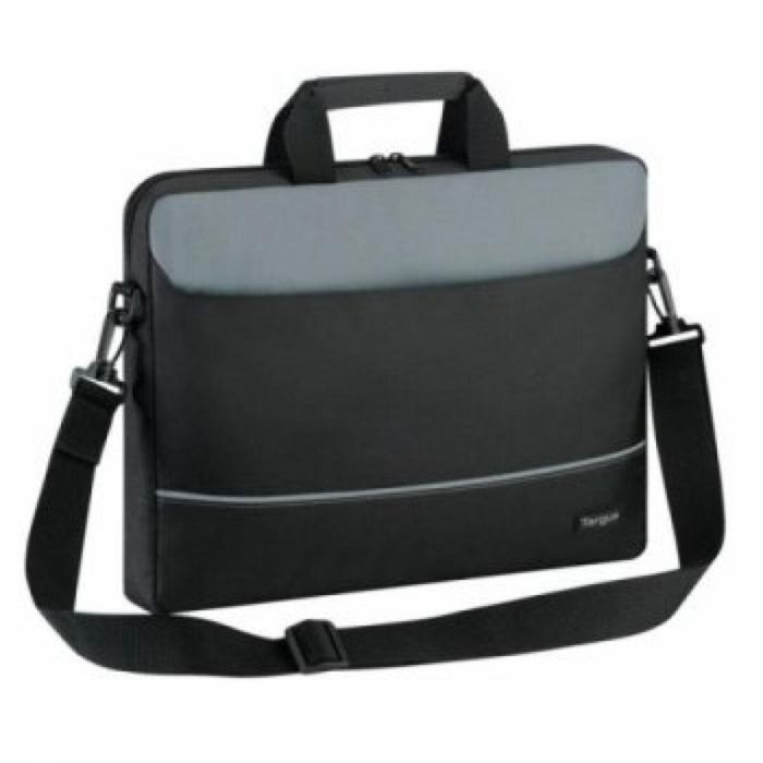 Targus TBT238EU Funda para Portátil Intellect Acolchada de Carga Superior 15.6" (39,6cm) Negro Gris con Correa Hombro