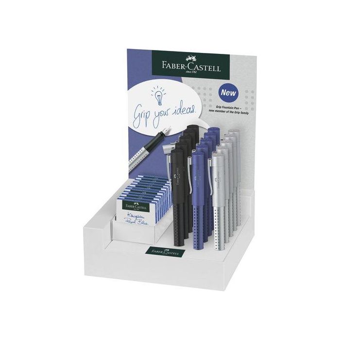 Pluma Faber-Castell Grip 2011 9(F)+6(M) Expositor De 15