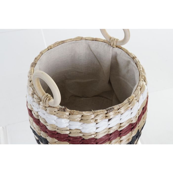 DKD Home Decor Cesta Organizador de Fibra Colonial Natural Granate 30x30x25 cm Set de 3 Piezas para Decoración y Almacenamiento 1 DKD Home Decor Cesta Organizador de Fibra Colonial Natural Granate 30x30x25 cm Set de 3 Piezas para Decoración y Almacenamiento 1
