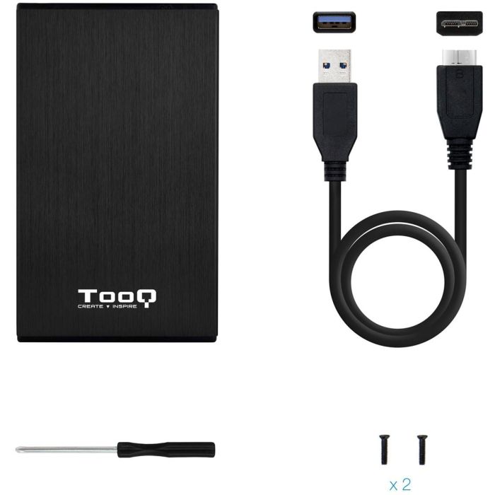 Tooq TQE-2527B Caja Externa para Disco Duro 2.5" USB 3.1 Gen 1 5Gbps UASP, compatible HDD/SSD SATA III 4TB, Aluminio Negro 2 Tooq TQE-2527B Caja Externa para Disco Duro 2.5" USB 3.1 Gen 1 5Gbps UASP, compatible HDD/SSD SATA III 4TB, Aluminio Negro 2