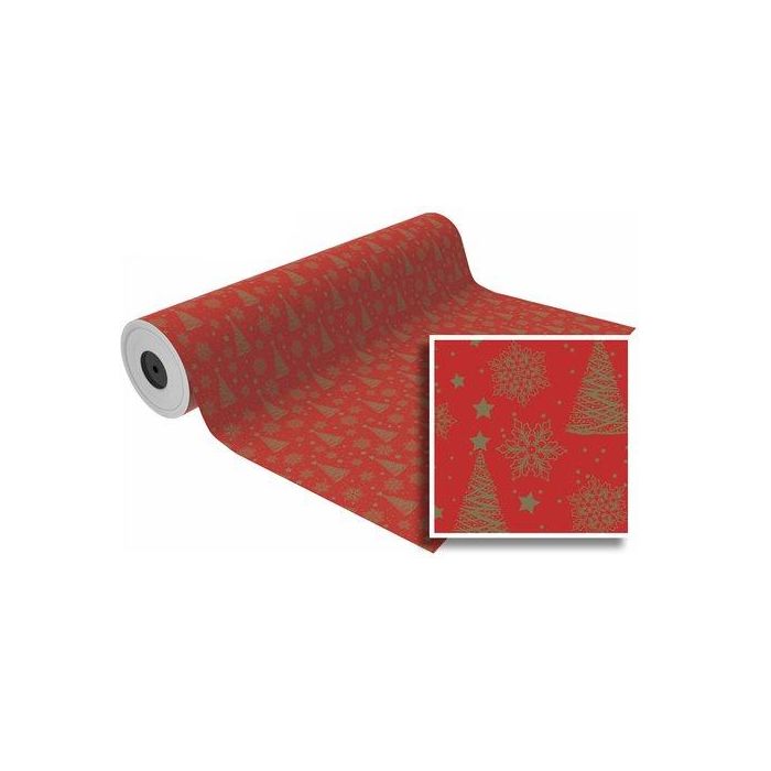 Papel De Regalo Bobina Basika 31 Cm X 80 M (2 Kg Aprox.) Navidad (Nv2104-B 31 Cm)