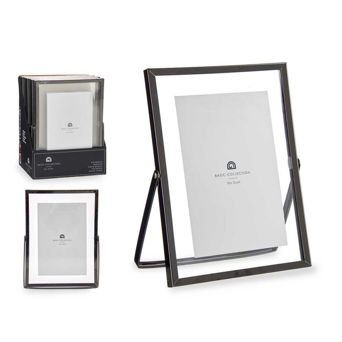 Marco Metal Negro 10x15 cm Giftdecor - Vidrio, Plástico, Metal (12 Unidades) Marco Metal Negro 10x15 cm Giftdecor - Vidrio, Plástico, Metal (12 Unidades)