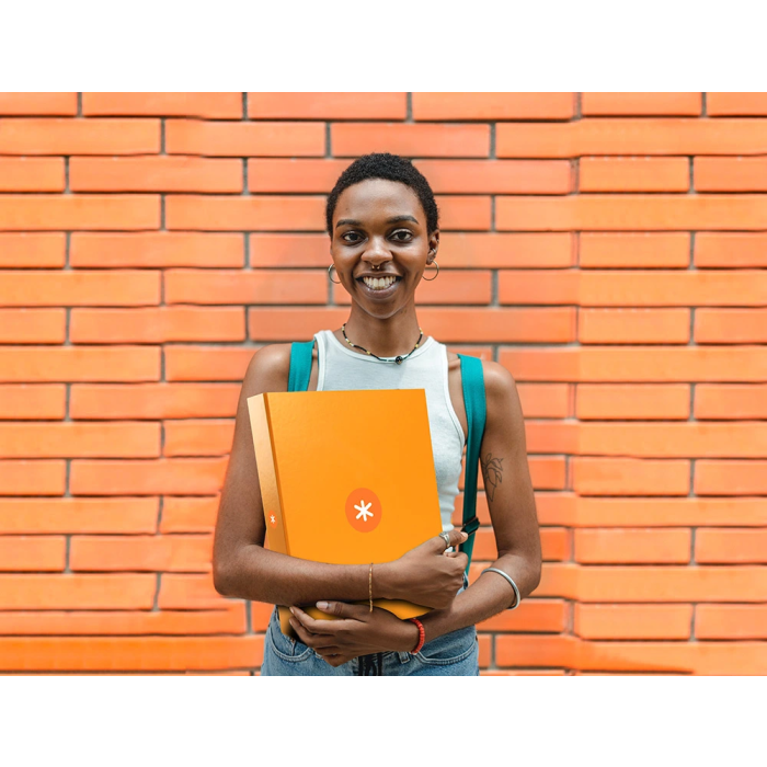 Antartik Carpeta 4 anillas 40 mm mixtas antartik a4 forrada color mostaza 6