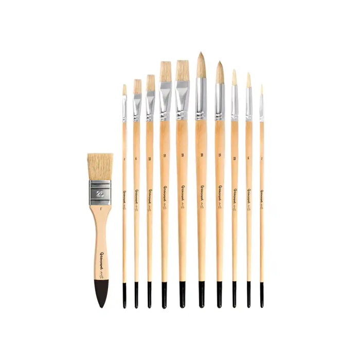 Liderpapel Pinceles de Pelo de Cerda Puntas Surtidas Bolsa 11 Unidades Certificado FSC 3