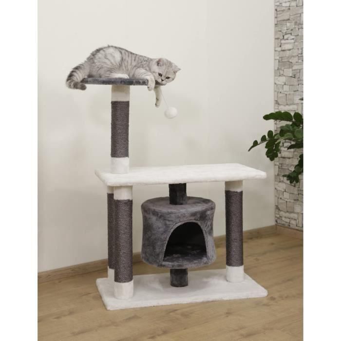 Árbol para gatos Jade Darklight, 96 cm, blanco / gris 3