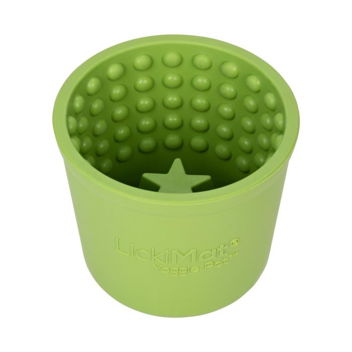 Lickimat Yoggie Pot Comedero Lento Interactivo para Perros, Plato Distractor Antiestrés para Lamido, Verde de Goma, Apto para Todo Tipo de Alimentos y Razas 2 Lickimat Yoggie Pot Comedero Lento Interactivo para Perros, Plato Distractor Antiestrés para Lamido, Verde de Goma, Apto para Todo Tipo de Alimentos y Razas 2