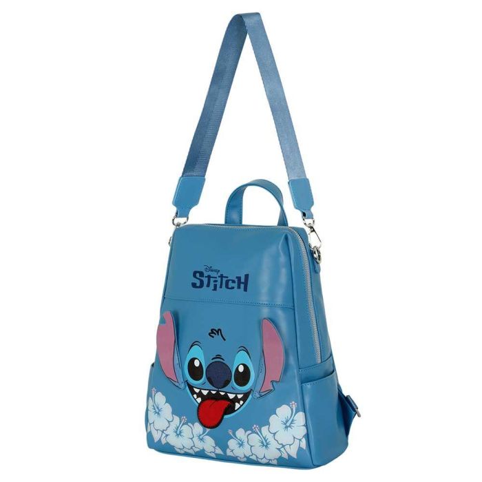 Disney Lilo y Stitch Mochila Shield Tongue Azul con cremallera superior y bolsillos laterales 1 Disney Lilo y Stitch Mochila Shield Tongue Azul con cremallera superior y bolsillos laterales 1