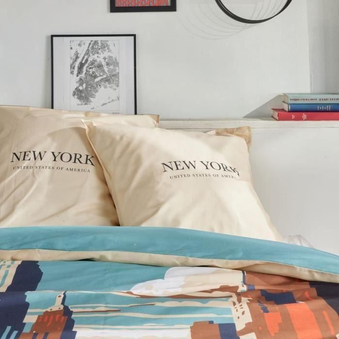 Juego de cama - TODAY - JAVA - 2 personas - 240x220 cm - Algodón - Estampado New York - Beige 3 Juego de cama - TODAY - JAVA - 2 personas - 240x220 cm - Algodón - Estampado New York - Beige 3