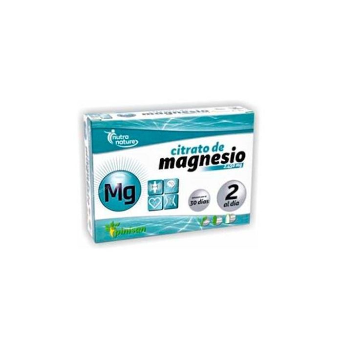 PINISAN Citrato de Magnesio 60 Comprimidos | Contribuye al Funcionamiento Muscular y Sistema Nervioso, Mantenimiento Huesos