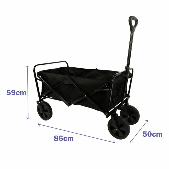 Marbueno Carrito Multiusos Plegable Acero 150 KG Negro Jardin, Playa y Camping 86X50X59 cm 10476 Marbueno Carrito Multiusos Plegable Acero 150 KG Negro Jardin, Playa y Camping 86X50X59 cm 10476