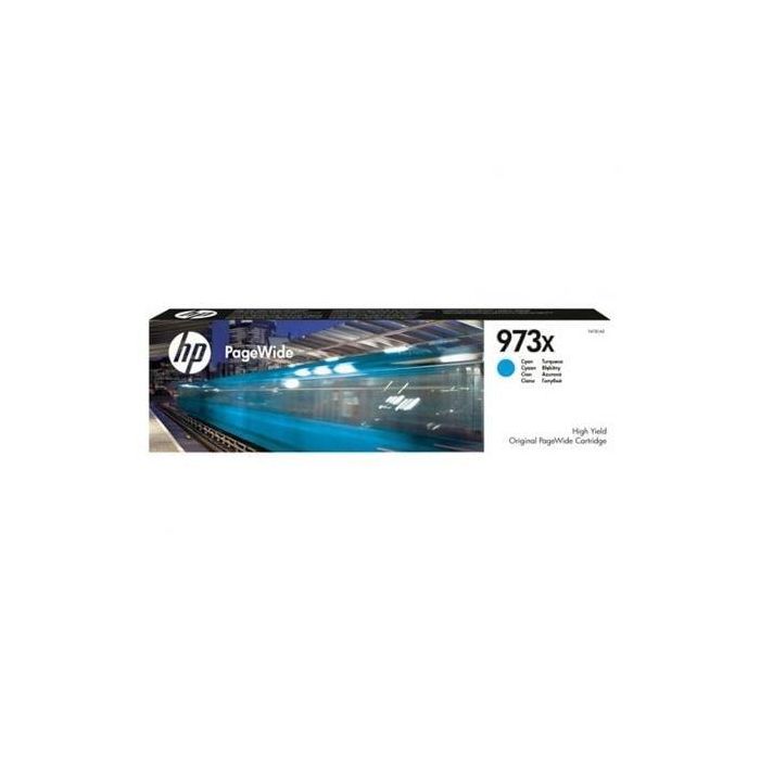 HP 973X F6T81AE Cartucho de Tinta Original Cian XL PageWide para impresoras HP PageWide Pro (7000 páginas)