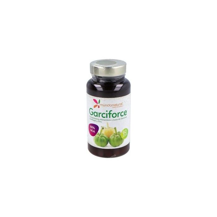 MUNDONATURAL Garciforce Garcinia Cambogia y Zinc para metabolismo de macronutrientes 60 Cápsulas