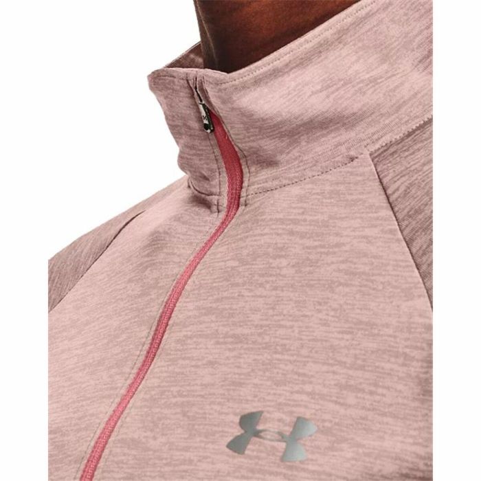 Camiseta de Manga Corta Mujer Under Armour  Tech 1/2 Zip Rosa 2