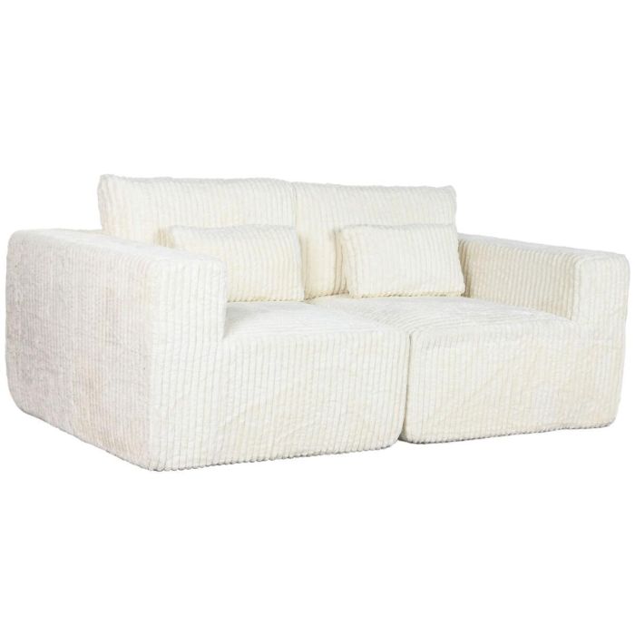 Sofá Home ESPRIT Crema Scandi 220 x 158 x 91 cm Sofá Home ESPRIT Crema Scandi 220 x 158 x 91 cm