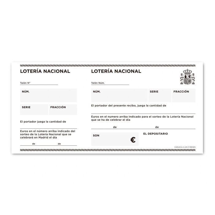 Liderpapel Talonario Lotería Tres en Folio 111 Original 3 en Folio Apaisado 205 x 102 mm 2