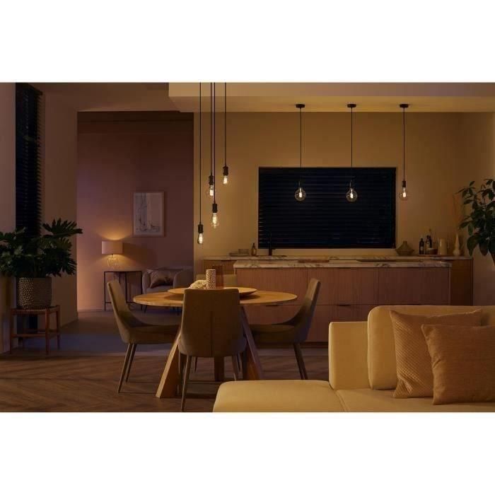 Philips Hue White Ambiance, E27 Filament ST64 Bulbo LED conectado, Bluetooth Compatible, funciona con Alexa, Google y HomeKit 4 Philips Hue White Ambiance, E27 Filament ST64 Bulbo LED conectado, Bluetooth Compatible, funciona con Alexa, Google y HomeKit 4