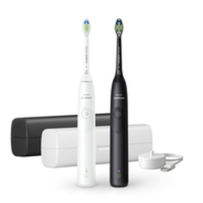 Philips HX7109/01 Cepillo de dientes eléctrico Sonicare Mango doble Serie 5300 Blanco y negro 5