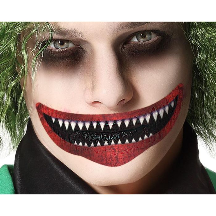 Accesorio Halloween Maquillaje Boca - Efecto siniestro y agresivo, sonrisa dentada roja, perfecta para caracterización y espectáculos de horror 0 Accesorio Halloween Maquillaje Boca - Efecto siniestro y agresivo, sonrisa dentada roja, perfecta para caracterización y espectáculos de horror 0