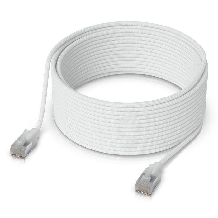 Ubiquiti Cable de Red Cat 6A, RJ45/RJ45, 10 GbE, PoE++, Transparente/Blanco, Trenzado, 15 m 1
