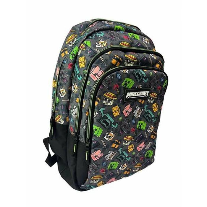 Minecraft pixel 25 Mochila Primaria Doble Compartimento, Gran Capacidad, Adaptable a Carro, 10x22x5.5 cm, Para +7 años 3 Minecraft pixel 25 Mochila Primaria Doble Compartimento, Gran Capacidad, Adaptable a Carro, 10x22x5.5 cm, Para +7 años 3