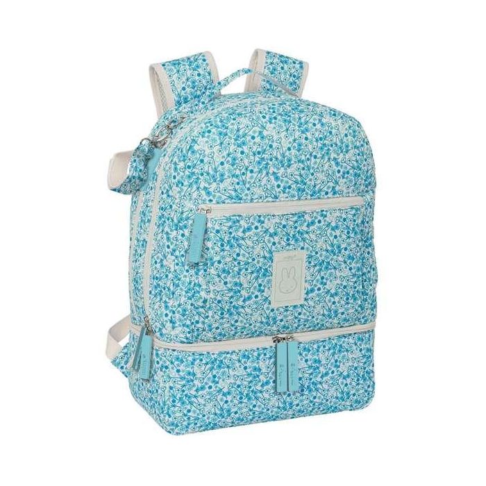 Safta Mochila Escolar Con Carro Miffy Mum Garden para Accesorios Bebé Reciclada y Repelente 430x300x150 mm