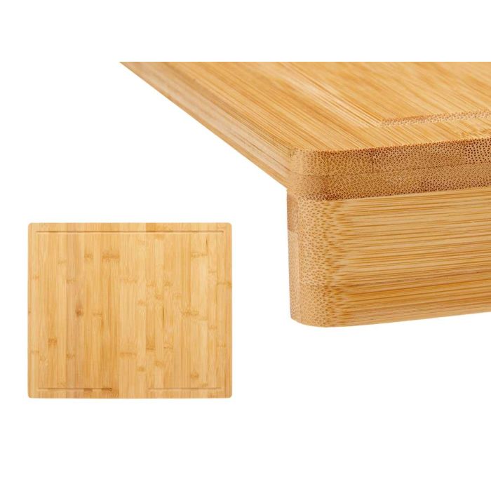 Tabla de Bambú para Encimera Kinvara 53x46 cm - Marrón (4 Unidades) 3 Tabla de Bambú para Encimera Kinvara 53x46 cm - Marrón (4 Unidades) 3