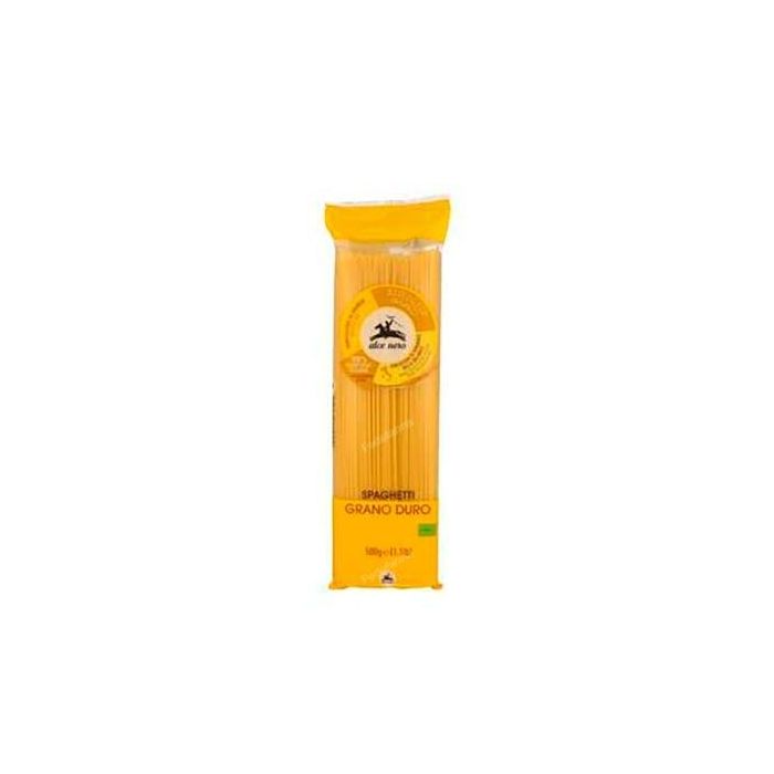 ALCE NERO Espaguetis de Trigo Duro Bio 500g - Pasta Italiana Ecológica Ideal para Salsas o Verduras