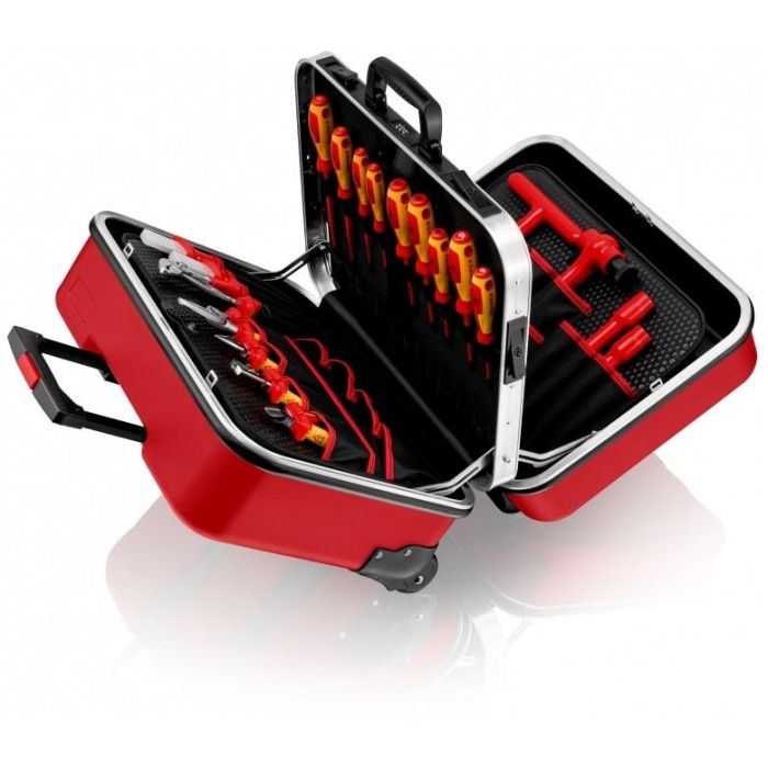 Knipex 98 99 15 Maleta de herramientas BIG Twin Move RED Ruedas Negra/Roja ABS/Aluminio con cierre y agarradera