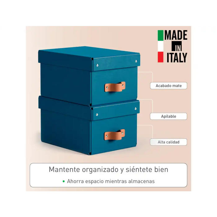 Leitz 61470068 Pack 2 Cajas de Almacenamiento Cartón Pequeña Color Azul A5 7L 200x150x280 mm 5