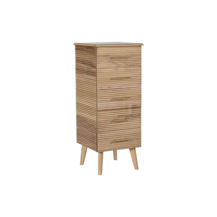 Cómoda DKD Home Decor Dorado Marrón claro Madera Madera de Paulonia Madera MDF Scandi 45 x 40 x 100 cm 42 x 40 x 100 cm