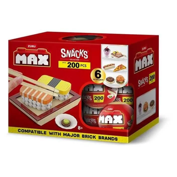 Zuru Juego de Construcción Snack ZUR4894680036628 200 Piezas Máximo 6 Snacks Hamburguesa Helado Sushi 0 Zuru Juego de Construcción Snack ZUR4894680036628 200 Piezas Máximo 6 Snacks Hamburguesa Helado Sushi 0