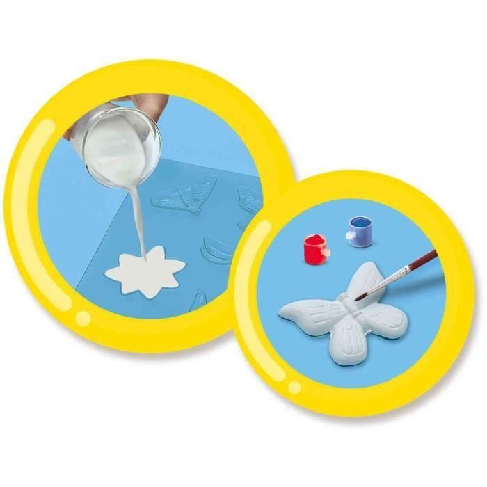 Ses Creative SES01131 Moldear y Pintar - Mariposa y Purpurina - Kit de Arte con Molde Grande, 6 Pinturas, Pincel, Purpurina y Escayola 2