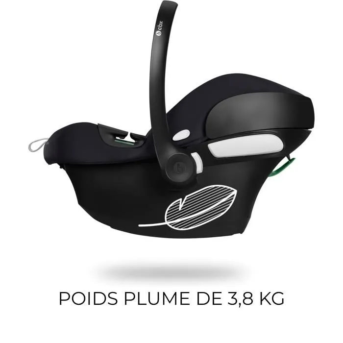 Cybex Silla de Coche Aton B2 i-Size + Base One - 0-24 Meses - Volcano Black 5