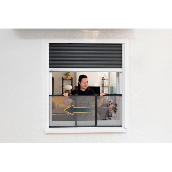 Mosquitera marco antracita extensible, malla aluminio, 75-142 x 50 cm 1 Mosquitera marco antracita extensible, malla aluminio, 75-142 x 50 cm 1