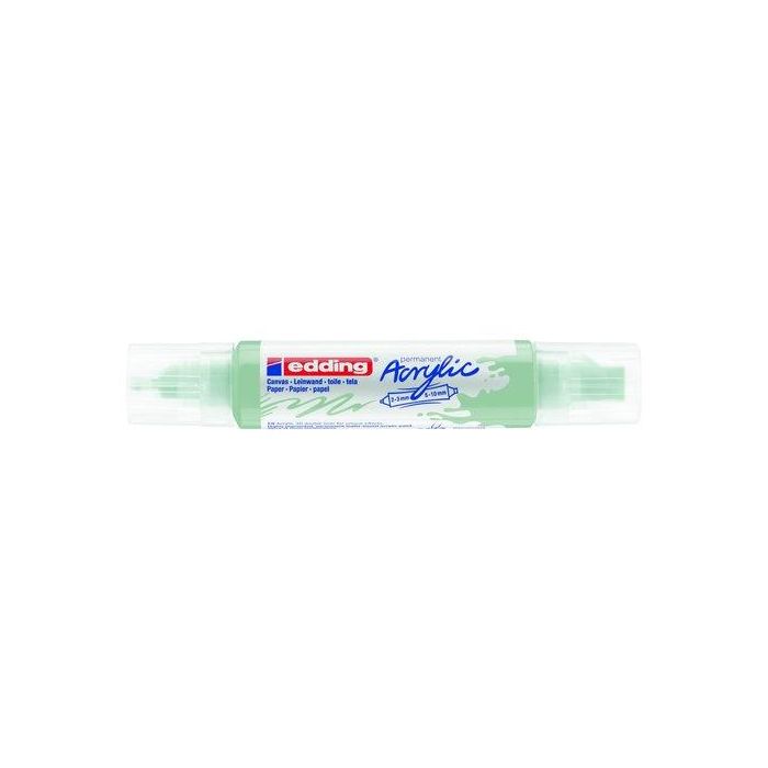Marcador Acrylic Edding 5400 3D Doble Punta (2-3/5-10 Mm) Menta Suave 5 unidades