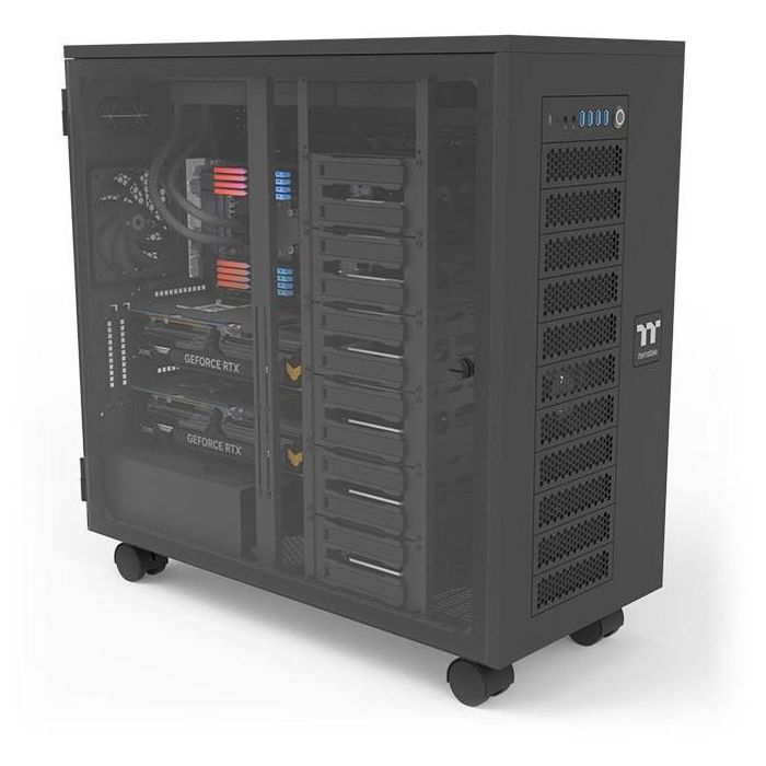 Thermaltake AX700 TG Torre PC Negra, Soporte Múltiples Ventiladores 120/140mm y Bahías HDD 2.5/3.5/5.25" 1