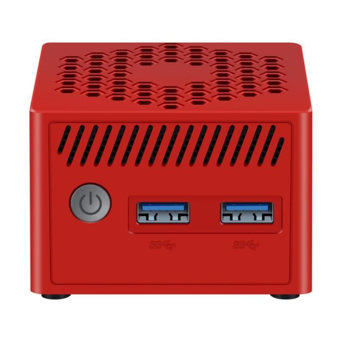 Leotec N100 MiniPC Intel Alder Lake N100, 12GB RAM DDR5, 256GB M.2 SATA, Windows 11 Pro, Rojo