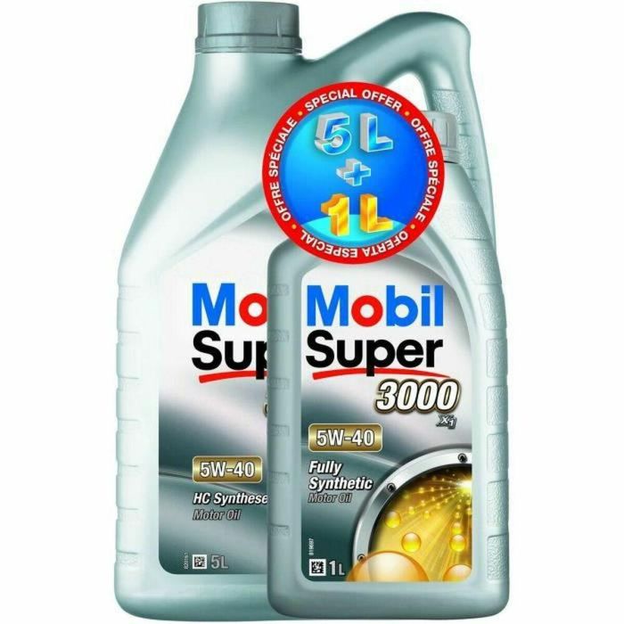 Mobil S3000 Aceite Sintético 5W40 para Motor de Turismos - Pack 6 Litros (5+1 L)